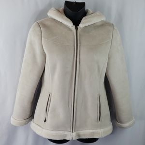 Hooded suede coat!